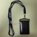 真皮折叠卡套标准版胸牌挂脖竖版证件套 真皮磁吸卡套+合金卡托挂绳