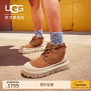 UGG王一博同款男女同款短靴时尚靴1143991CWTC|栗色/灰白色42