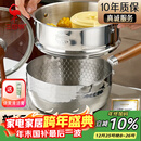 三四钢雪平锅内层316L不锈钢奶锅辅食小汤锅泡面煮锅20cm食品级一体成型