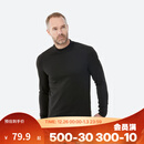 迪卡侬（DECATHLON）滑雪快干透气排汗轻量保暖滑雪打底OVW1 【男士】黑色上装 L