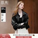 香影黑色皮衣外套女小个子2025秋季新款高级感酷飒风短款pu皮夹克 黑色 S 155/80A/85-95斤
