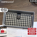 CHARFMX&KIEZH品牌CK包包女包手拿包长款钱包多卡位大容量卡包圣情人节生日礼物 黑色【礼盒包装送女友送老婆】