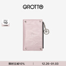 个乐植鞣绵羊皮真皮卡包卡夹钱包轻奢男女款情侣新年礼物 樱粉 均码