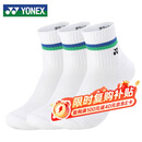 尤尼克斯YONEX羽毛球袜吸汗透气运动袜女款245134BCR白三双装