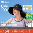 蕉下（beneunder）帽子女秋冬棒球帽遮阳帽鸭舌帽大帽檐侧脸防晒帽子冬季男黑