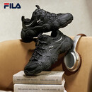 斐乐（FILA）猫爪7代|老爹鞋女鞋26秋冬新款厚底休闲复古出片运动鞋 黑/太空银-BS 37.5