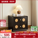 全友（QUANU）中古风斗柜模块化自由组合收纳家具橱柜储物置物柜 【黑茶色】储物柜*1