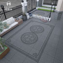 咏幻18厚室外庭院拼花地铺石地砖石英别墅花园院子 2.4x7.8m 福寿绵绵浅 整套出售