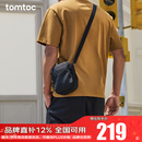 tomtoc斜挎包便携旅行小包休闲轻便小背包男女手机包防盗刷随身小包T37 墨黑 1.3L｜轻便出行