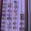 侗秘天然紫黄晶精工切割正方长方裸石戒面镶嵌戒指活口设计 活口设计