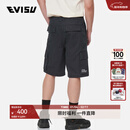 EVISUKURO 男士涂料印染工装短裤男2ESGNM2SH241XXCT 黑色 L