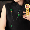 CHARM KNIFE旗袍压襟挂件高档胸针吊坠流苏扣坠干青衣襟挂饰茶服别针配饰品女