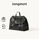 Songmont山下有松山行系列游历公文包复古皮双肩包【圣诞礼物】 烟墨黑小号（白钢五金）预售16天