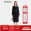 PORTS宝姿女装2025秋季新款黑色二合一拼接连衣裙ALQ9D027LCF022 黑色 S （4）
