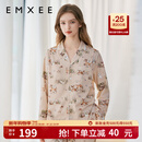 嫚熙（EMXEE）春秋孕妇哺乳款睡衣产后月子服家居服印花 林间之谜【带哺乳口】 L（适合115斤-135斤穿）