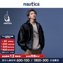 【明星同款】白帆×CityBoy中性日系宽松O型复古仿皮衣夹克JW5402 黑色0TB L