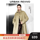 UR【钟楚曦同款】2025秋季新款女装流光风腰带风衣外套UWH150081 卡其 S