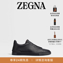 Zegna杰尼亚男鞋黑色鹿皮Triple Stitch™奢华休闲鞋 黑色 42 (8)