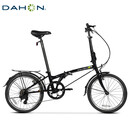 大行（DAHON）折叠自行车20英寸超轻6速通勤折叠单车HAT061 黑色