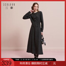 三彩2025冬季新款针织套装花边拼接毛针织衫半身裙两件套M 寂静灰 M 160/84A