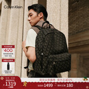 Calvin KleinJeans【圣诞礼物】25男士休闲通勤校园风ck提花大容量书包双肩包