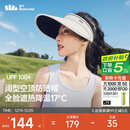 蕉下（beneunder）防晒帽子女黑胶空顶帽遮阳帽防紫外线遮脸太阳帽BM569白