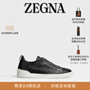 Zegna杰尼亚男鞋黑色Triple Stitch™SECONDSKIN奢华休闲鞋 黑色 41 (7)