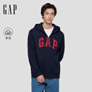 盖璞Gap男女装春款Logo印花宽松抓绒连帽卫衣休闲上衣786930 海军蓝 XL (180/100A) 亚洲尺码