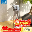 乐扣乐扣（LOCK&LOCK）人鱼线塑料运动水杯夏天便携水壶带刻度提手男女水杯子700ML灰色
