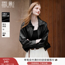 香影黑色皮衣外套女小个子2026春季新款高级感酷飒风短款pu皮夹克 黑色 M 160/84A/95-110斤