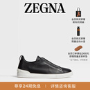 Zegna杰尼亚男鞋黑色Triple Stitch™SECONDSKIN奢华休闲鞋 黑色 41 (7)