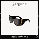 YSL圣罗兰【分期免息】男女同款SL M119/F BLAZE太阳眼镜墨镜黑色 黑色 U