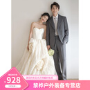 OEMG婚纱新娘主纱适合小个子法式抹胸轻婚纱2025新款在逃公主简约新娘 浅香槟色 M