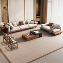 岩色宋氏美学实木沙发高端家具新中式简约客厅禅意布艺沙发组合280