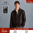 Teenie Weenie小熊男装皮衣2025春季新款黑色翻领潮流时尚夹克外套 黑色 M