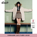 DZZIT地素短裤2025冬季新款复古千金风千鸟格包边设计裙裤女3J4Q1503W 黄褐色 S