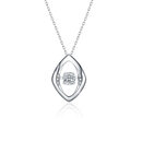 喜钻白18K金钻石吊坠灵动个性首饰送女友生日礼物 D款-金重约1.84g±0.1g（钻石共10分）