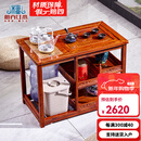 檀卉红木家具非洲花梨【学名：刺猬紫檀】实木阳台茶桌移动茶水车茶水架茶边柜小茶台 茶水柜+电炉