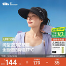 蕉下（beneunder）防晒帽子女黑胶空顶帽遮阳帽防紫外线遮脸太阳帽BM569黑