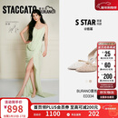 思加图杨幂同款2026春Burano仙女鞋高跟鞋女凉鞋ED334AK6 香草奶油米 37