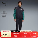 彪马（PUMA）吸湿速干撞色休闲套装男新款轻量运动上衣裤子694079 海军蓝-16 S