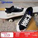 FILA FUSION斐乐男鞋潮牌板鞋情侣运动鞋休闲鞋经典帆布鞋男女鞋 黑色-BK 情侣款 42