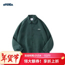熊猫·本（ben.panda）【蒲熠星同款】夹克男外套新款工装棉服男潮流ins教练服休闲棉衣 森绿色（字母刺绣款） 2XL