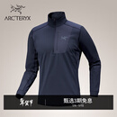 ARC'TERYX始祖鸟 RHO LT ZIP NECK 轻量 男子 内层长袖上装 BLACK SAPPHIRE/蓝黑色 M