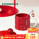 星巴克（Starbucks）红色格纹款马克杯(配搅拌棒)490ml陶瓷杯水杯咖啡杯圣诞礼物