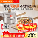 苏泊尔（SUPOR）奶锅316L不锈钢宝宝辅食锅泡面热牛奶小奶锅汤锅电磁炉燃气通用 【推荐】316L不锈钢奶锅- 18cm