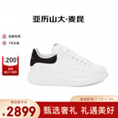 亚历山大麦昆（Alexander McQueen）厚底运动鞋男牛皮小白鞋礼物WIEEN白色黑尾 42（建议拍偏小半码）