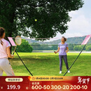 迪卡侬羽毛球网架便携式标准户外折叠快开网排球网-5506508