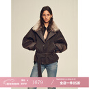 付智恩【CHIC PARKA】 摩登旅人 可拆卸托卡毛领皮草鹅绒派克外套 深咖 S