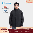 Columbia哥伦比亚户外秋冬男女银点三合一鹅绒内胆700蓬防水冲锋衣 010  黑色 男女同款 L (180/100A)